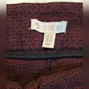 Women's Cropped Pants - Burgundy